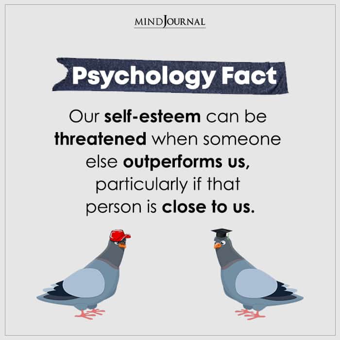 Our Self esteem Can Be Threatened When Someone Else Outperforms Us