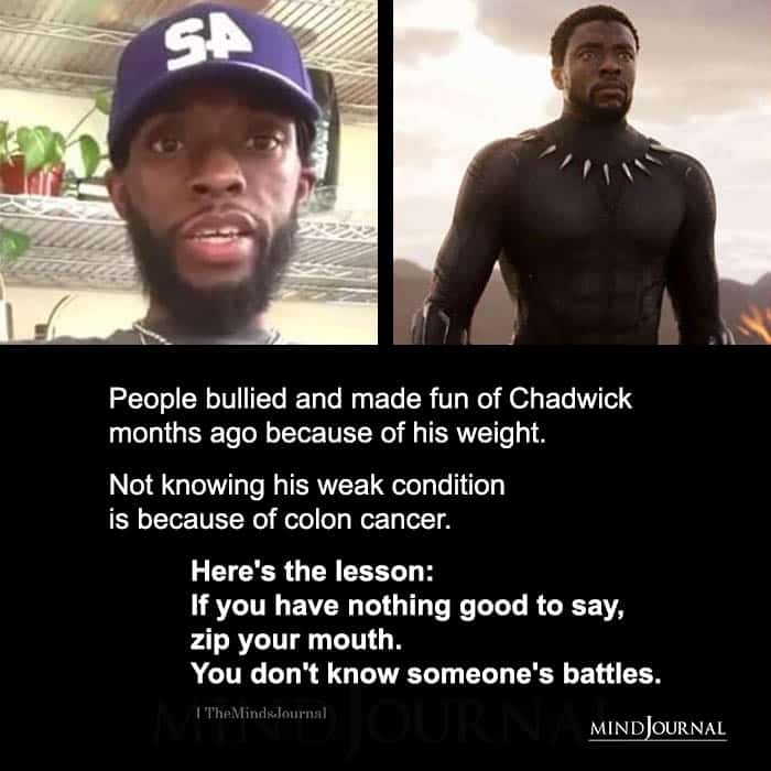 People Bullied And Made Fun Of Chadwick Months Ago Because