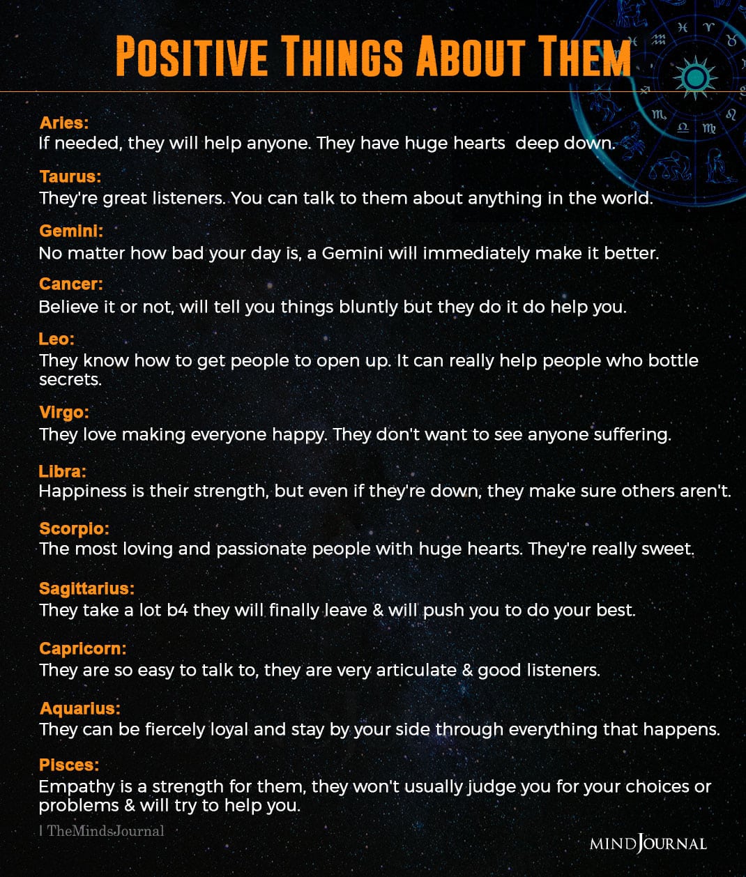 Positive things About Signs