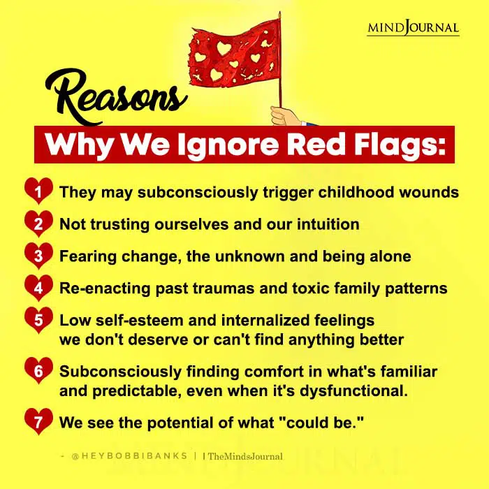 Should we be more aware of red flags in ourselves?