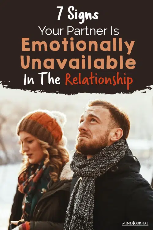 Signs Your Partner Is Emotionally Unavailable pin