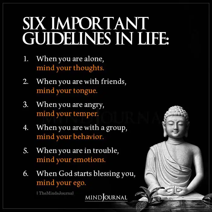 Six Important Guidelines In Life When You Are Alone