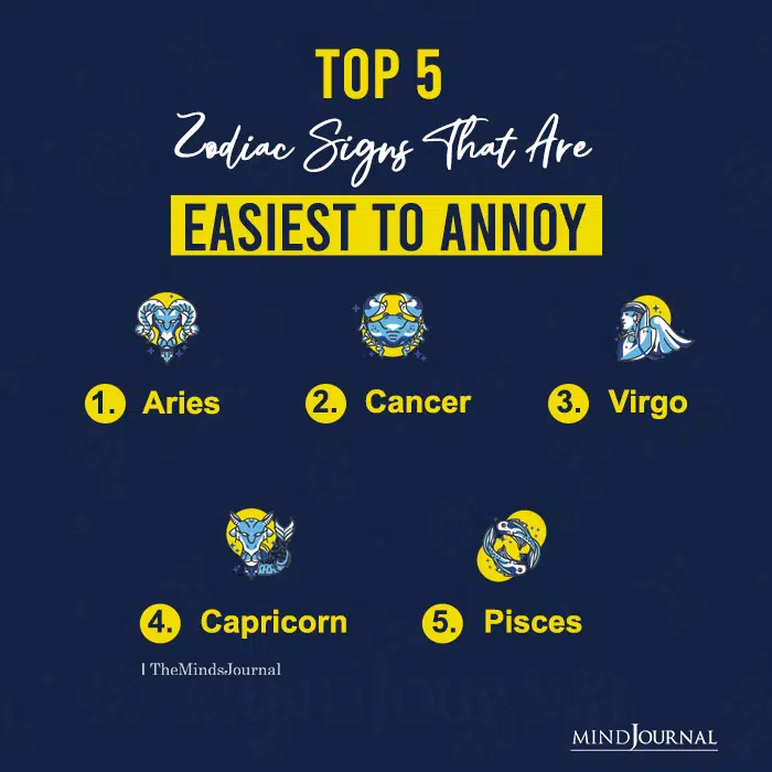 Top 5 Zodiac Signs That Are Easiest to Annoy