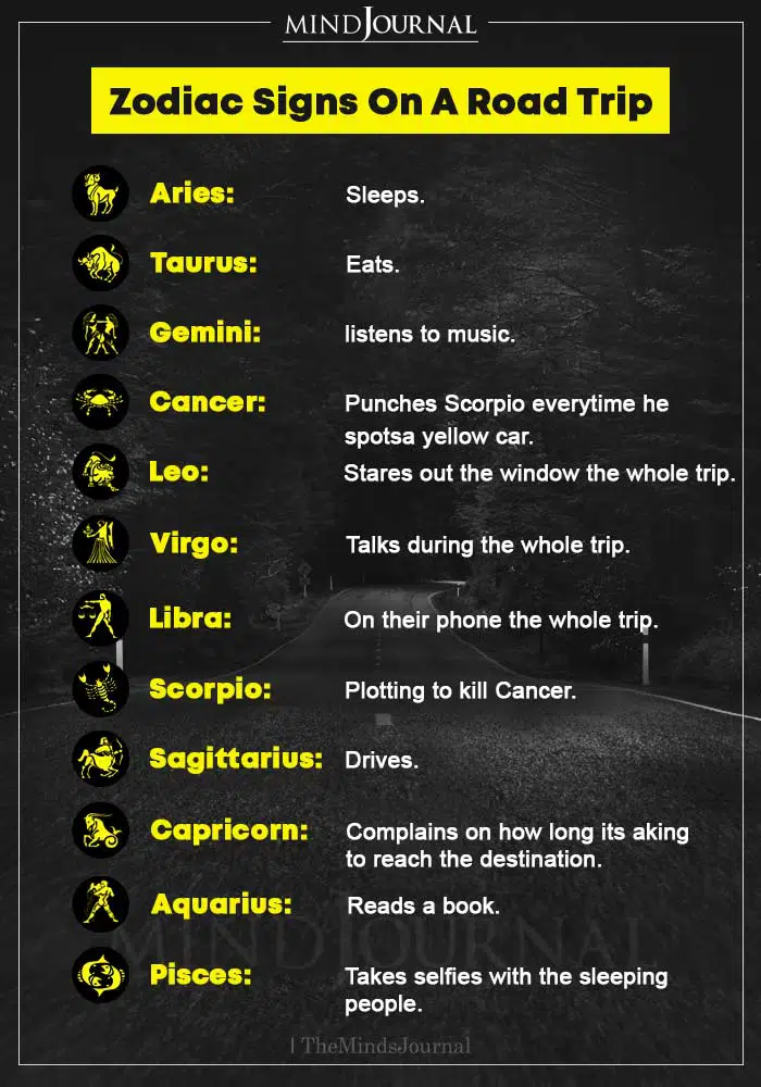 Zodiac Signs On a Road Trip