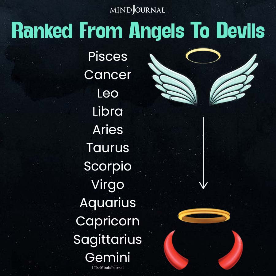Zodiac Signs Ranked from Angels to Devils