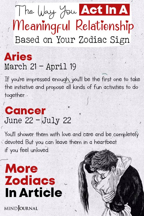 Zodiac Behavior In A Meaningful Relationship