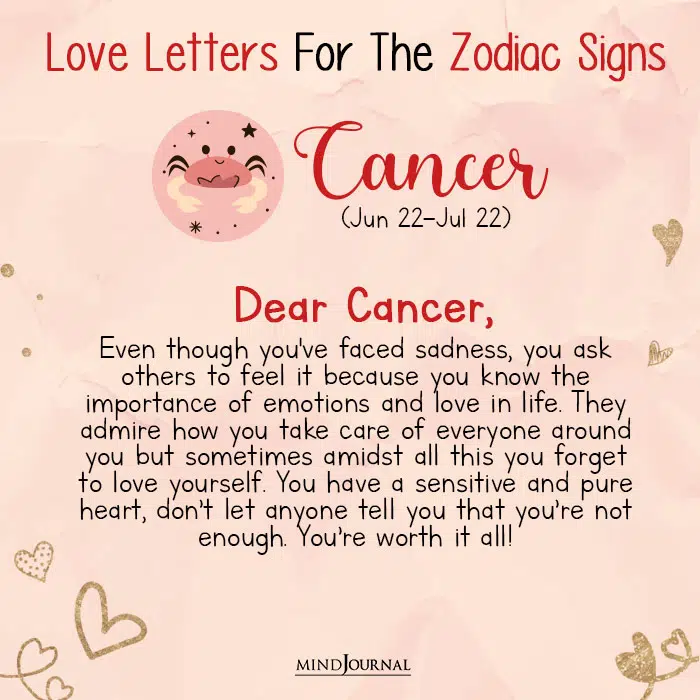 a love letter to each zodiac sign cancer