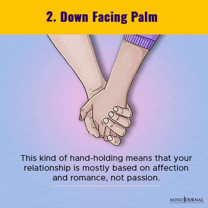 How you hold hands with your partner down facing palm
