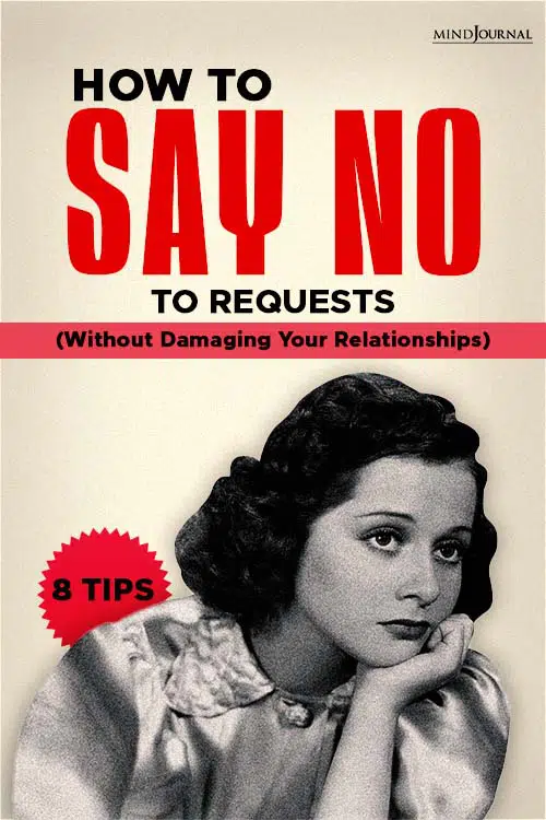 how to say no to requests without damaging relationships pin