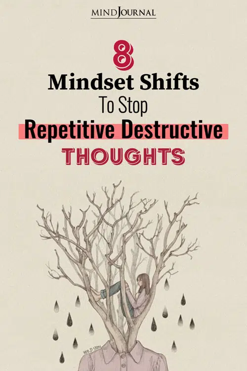 mindset shifts to stop repetitive destructive thoughts pin