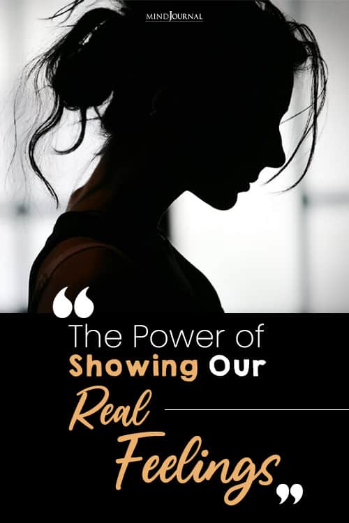 power of showing our real feelings pin