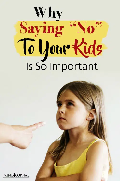 sometimes saying no to your kids is so important pin