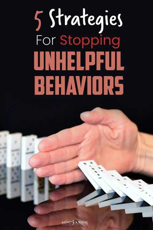 strategies for stopping unhelpful behaviors pin
