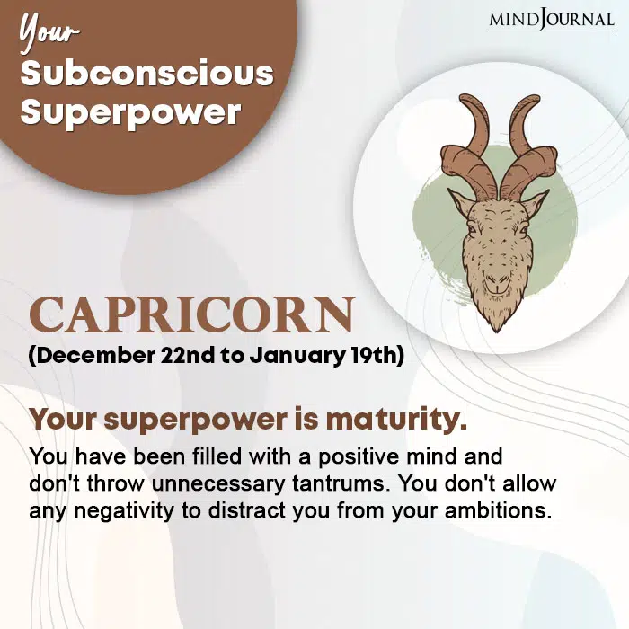 subconscious superpower Capricorn