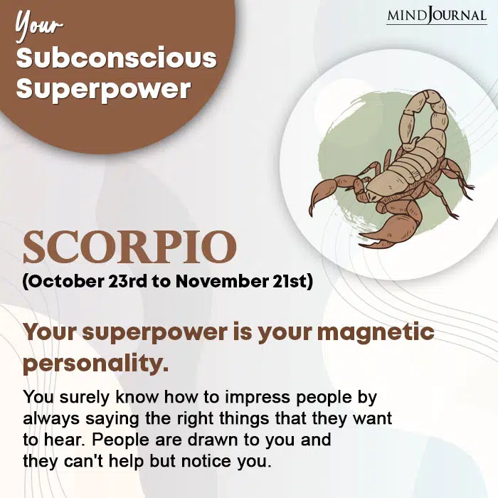 subconscious superpower Scorpio