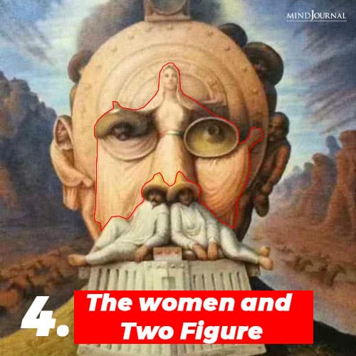 the woman And two figure