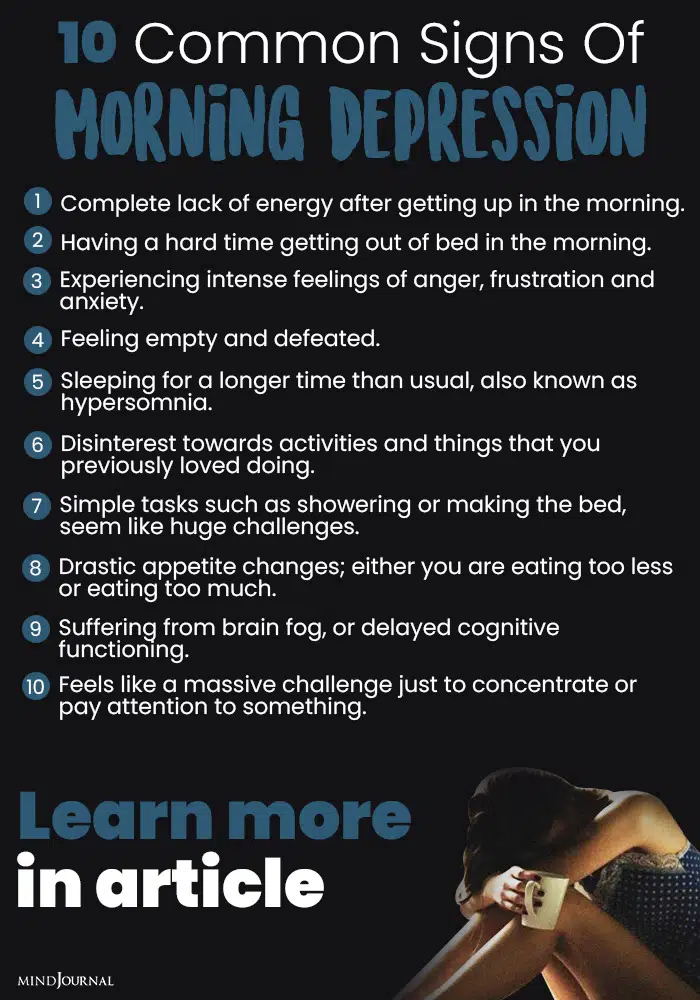 what is morning depression info