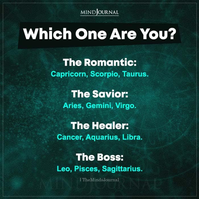 which one are you romantic savior healer or boss