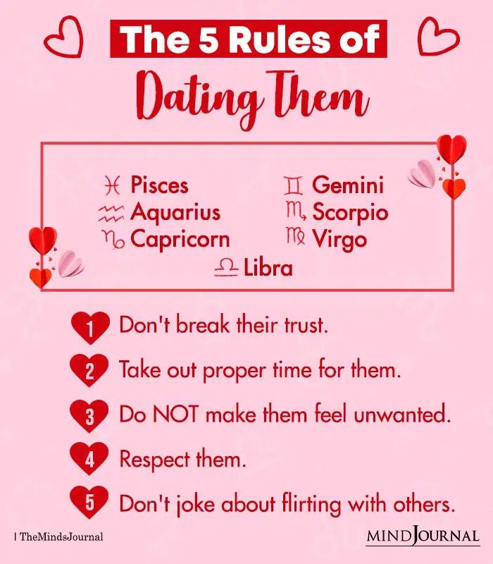 5 Rules of Dating These Zodiac Signs