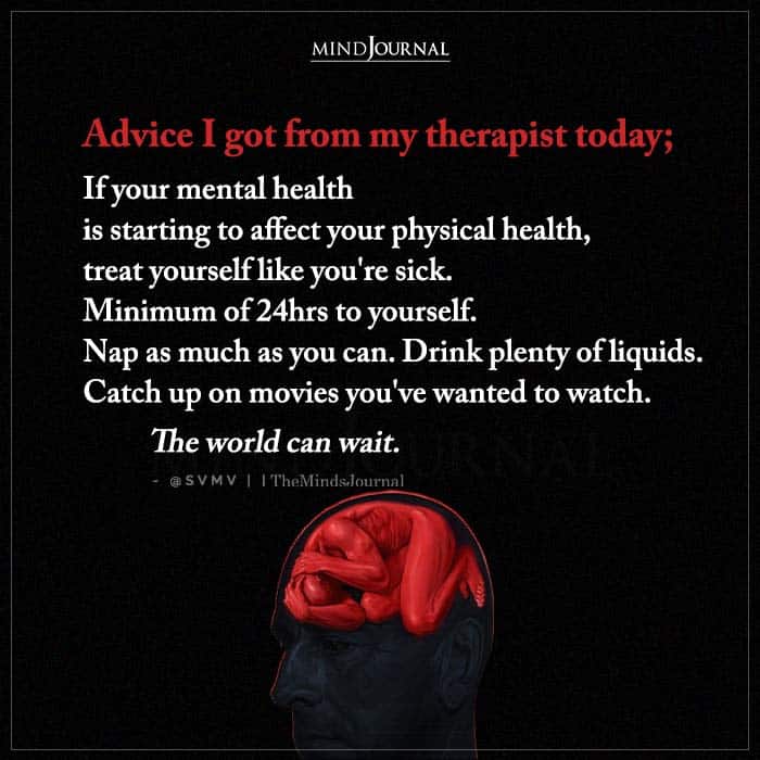Advice I Got From My Therapist Today