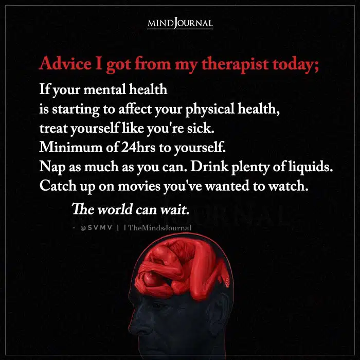 Advice I Got From My Therapist Today.
