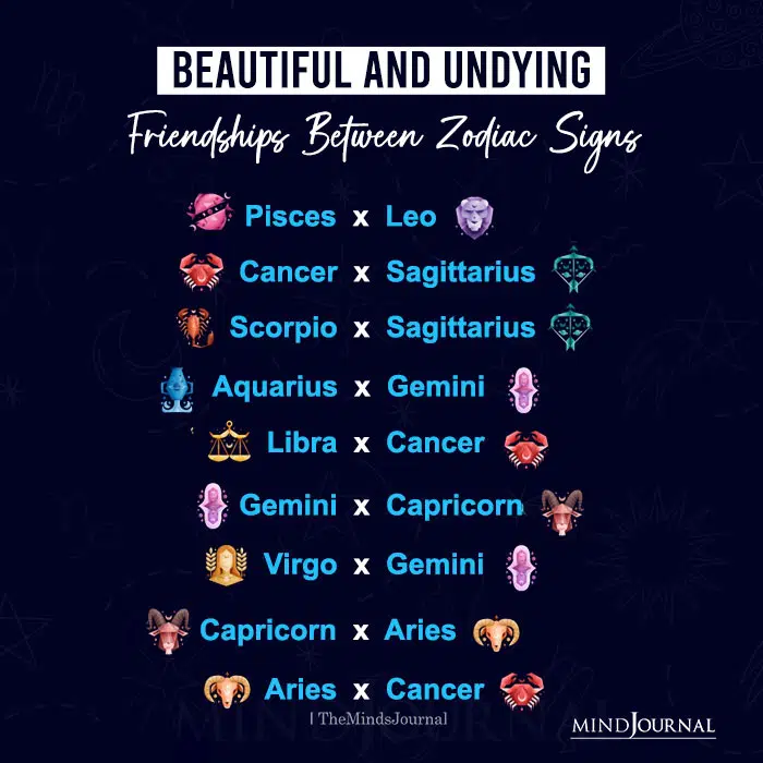 Beautiful and Undying Friendships Between Zodiac Signs