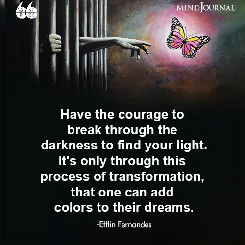 Efflin Fernandes Have the courage transformation