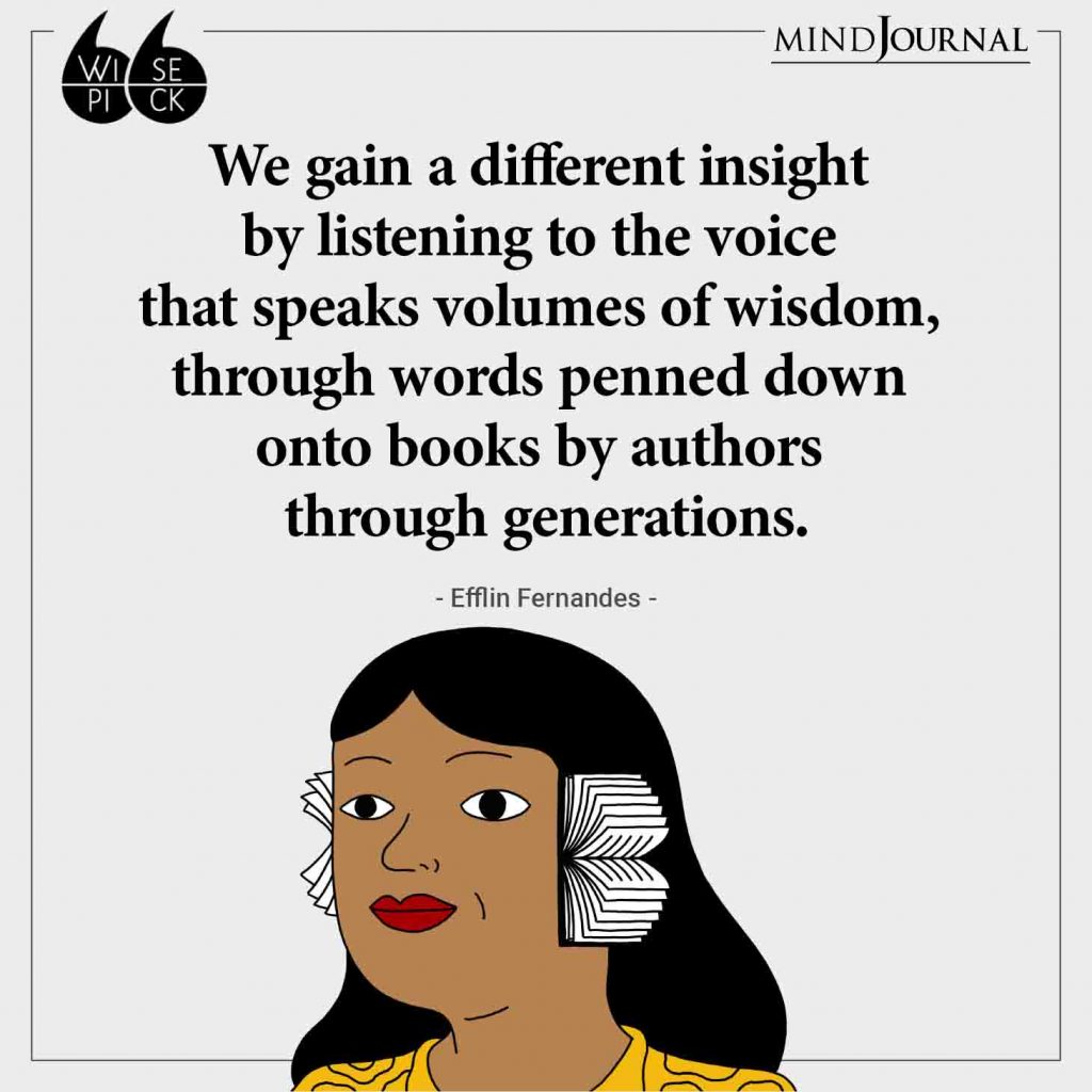 Efflin Fernandes We gain a different insight  by listening to the voice 