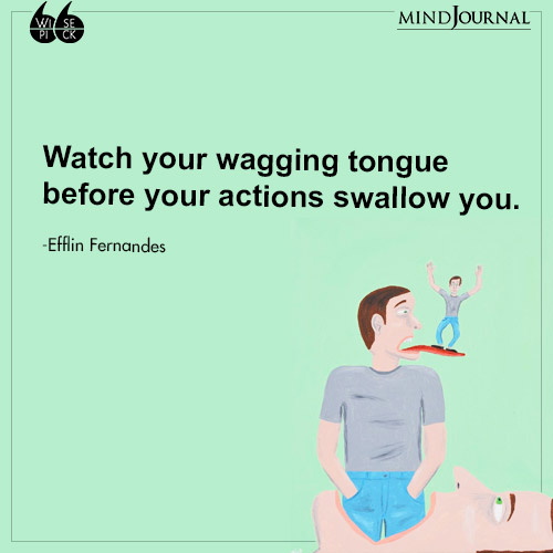 Efflin Fernandes wagging tongue swallow you
