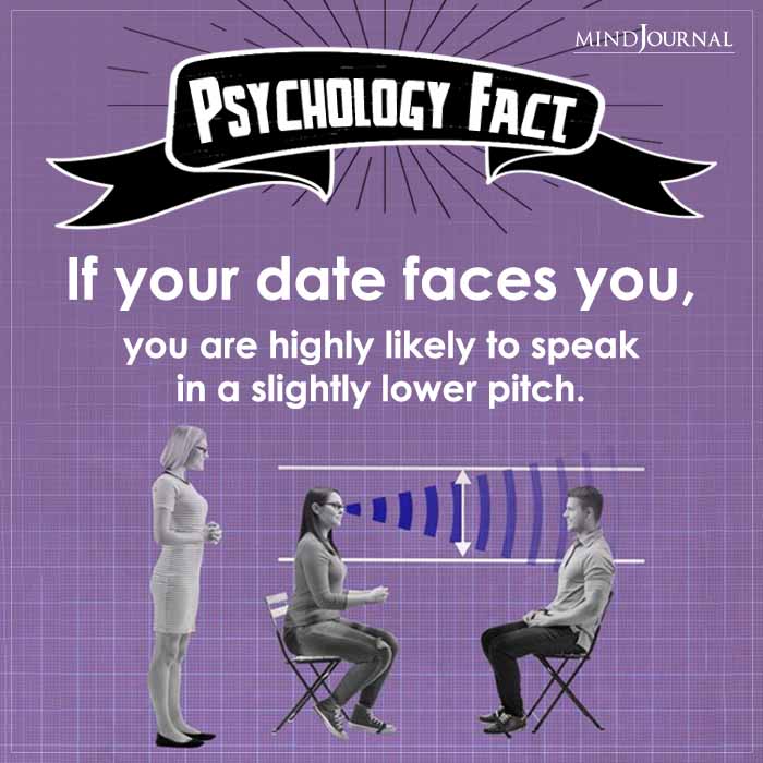 If Your Date Faces You You Are Highly Likley To Speak