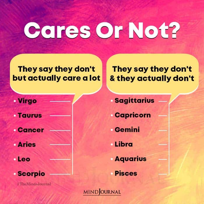 If Zodiac Signs Actually Care or Dont Care