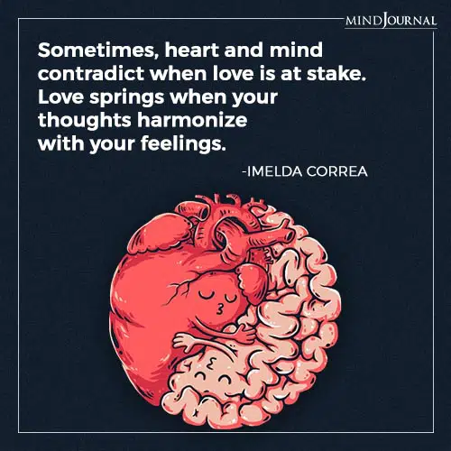 Imelda Correa Sometimes heart and mind contradict