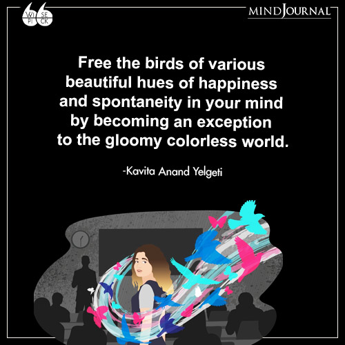 Kavita Anand Yelgeti Free the birds hues of happiness