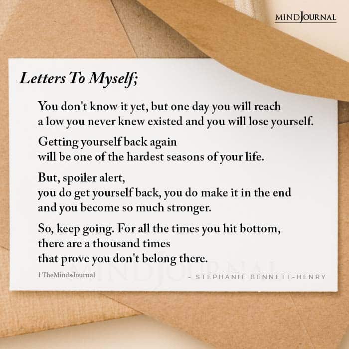 Letters To Myself You Dont Know It Yet