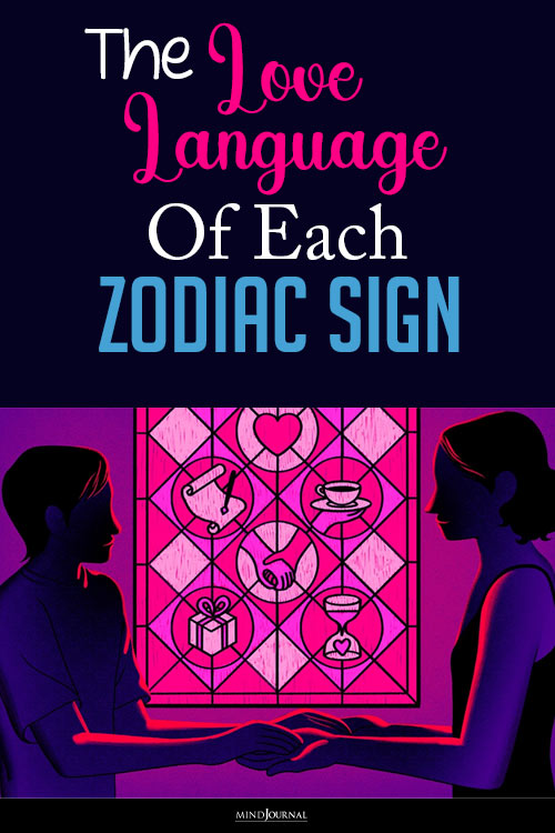 Love Language Each Zodiac Sign pin