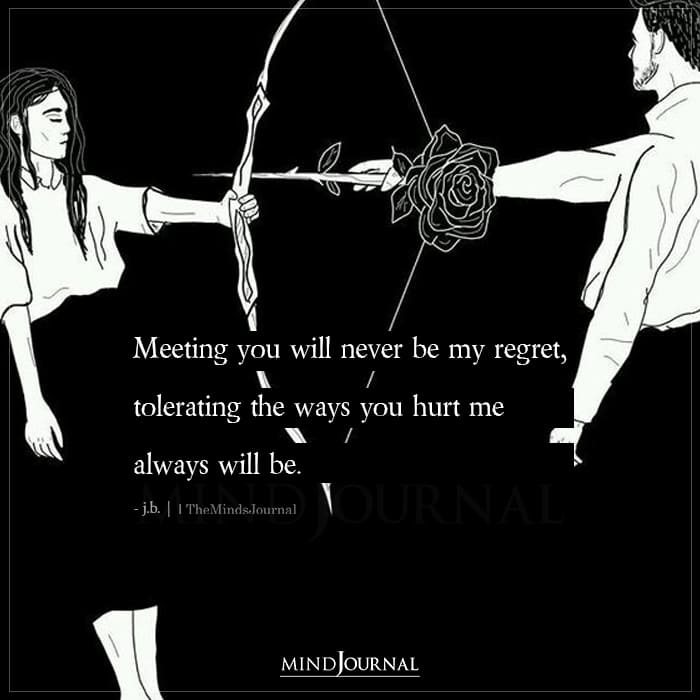 Meeting You Will Never Be My Regret