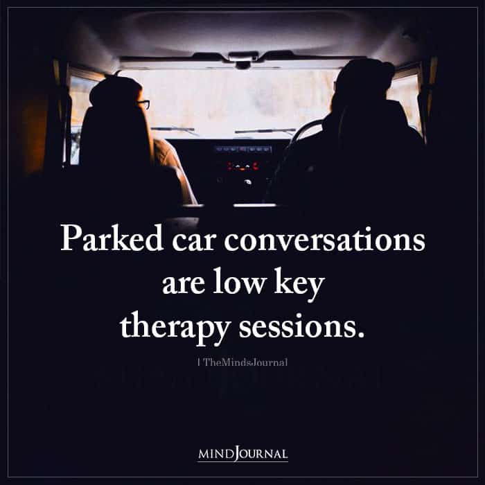 Parked Car Conversations Are Low Key Therapy Sessions