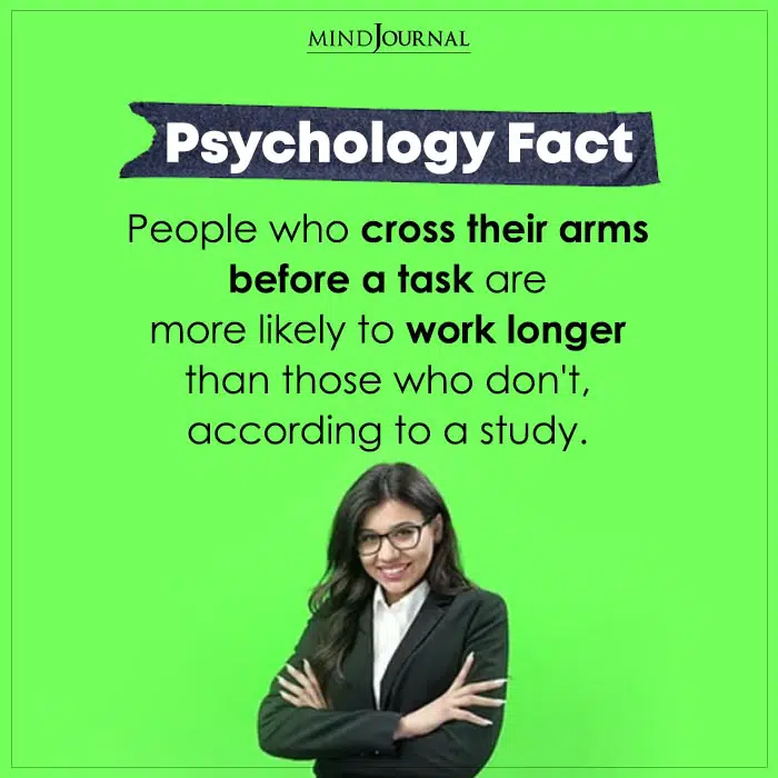People Who Cross Their Arms Before A Task Are More Likely