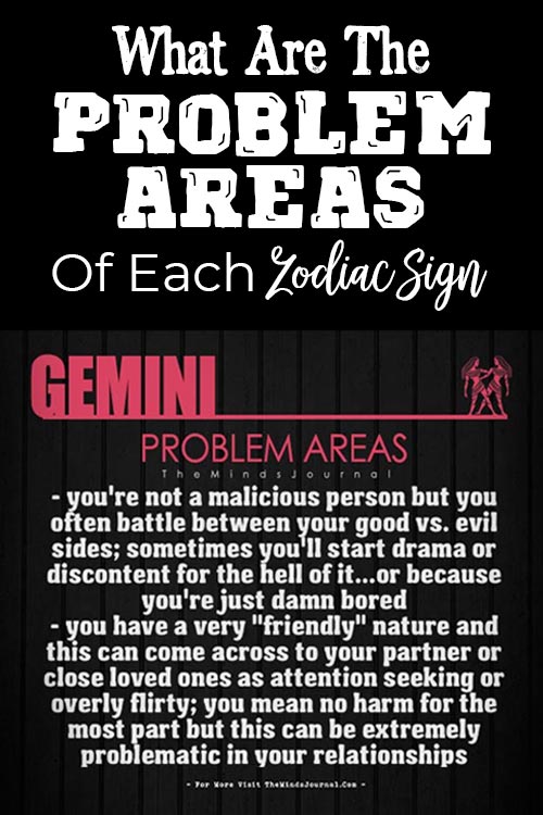 Problem Areas Of Each Zodiacs