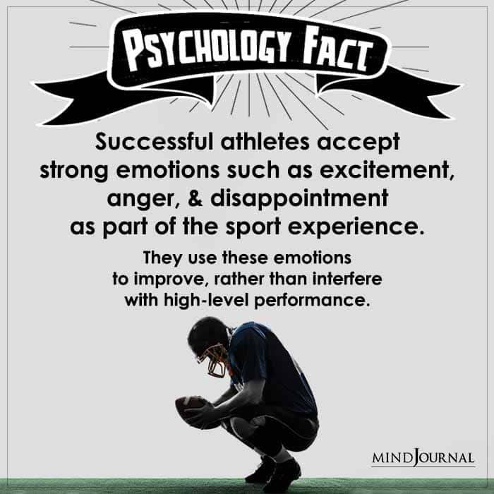 Successful Athletes Accept Strong Emotions Such As Disappointment