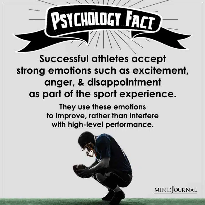 Successful Athletes Accept Strong Emotions Such as Excitement