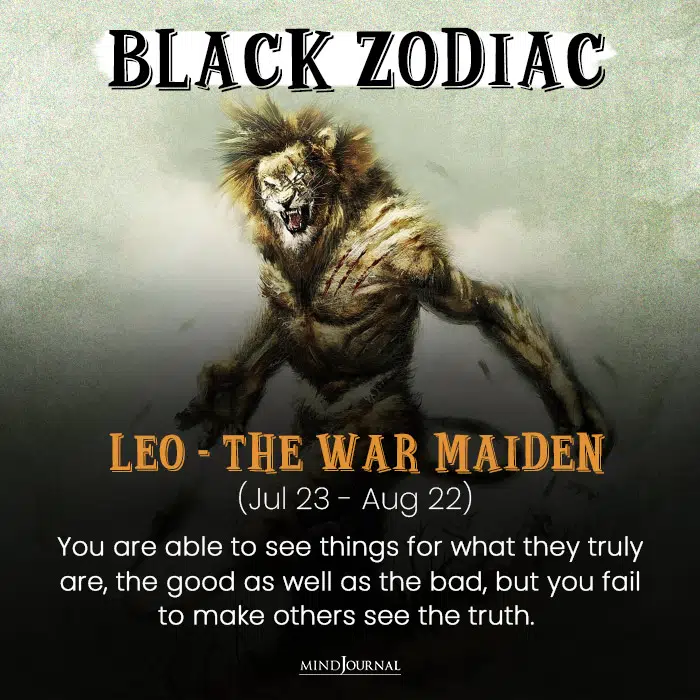 The Evil Side Of leo - black zodiac signs