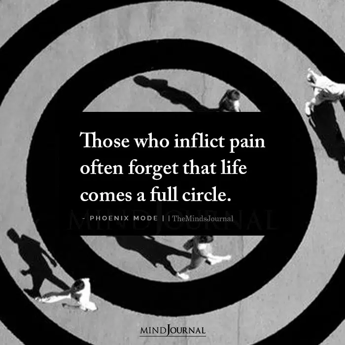 Those Who Inflict Pain Often Forget
