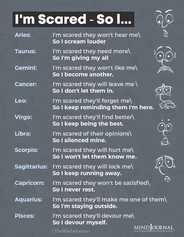 Zodiac Signs When They Say Im Scared