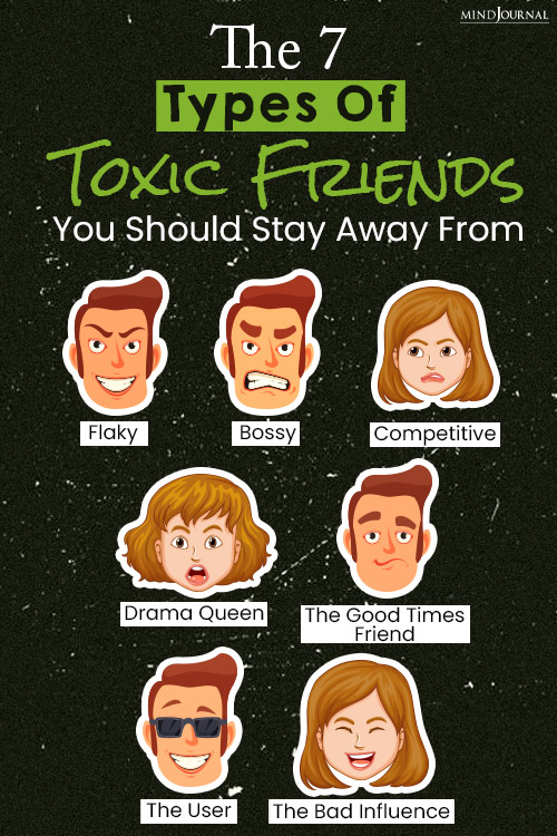 types of toxic friends you should stay away from pin