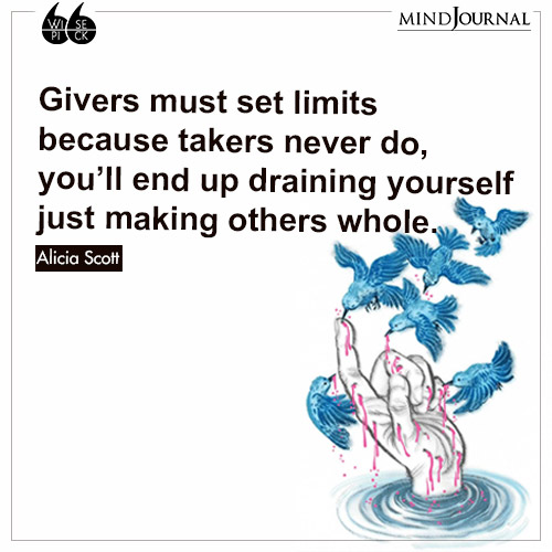 Alicia Scott Givers must set limits