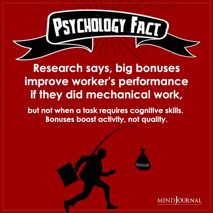 Big Bonuses Improve Workers Performance