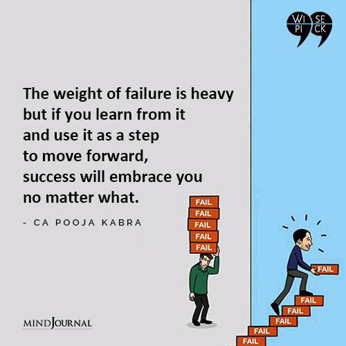 CA Pooja Kabra The weight of failure is heavy