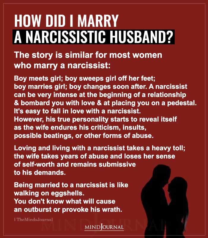 How Did I Marry A Narcissistic Husband