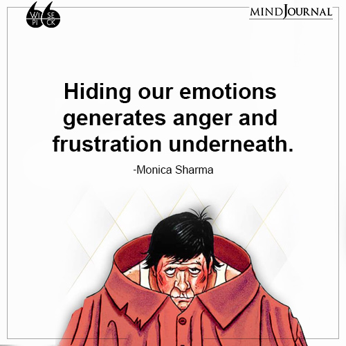 Monica Sharma Hiding our emotions